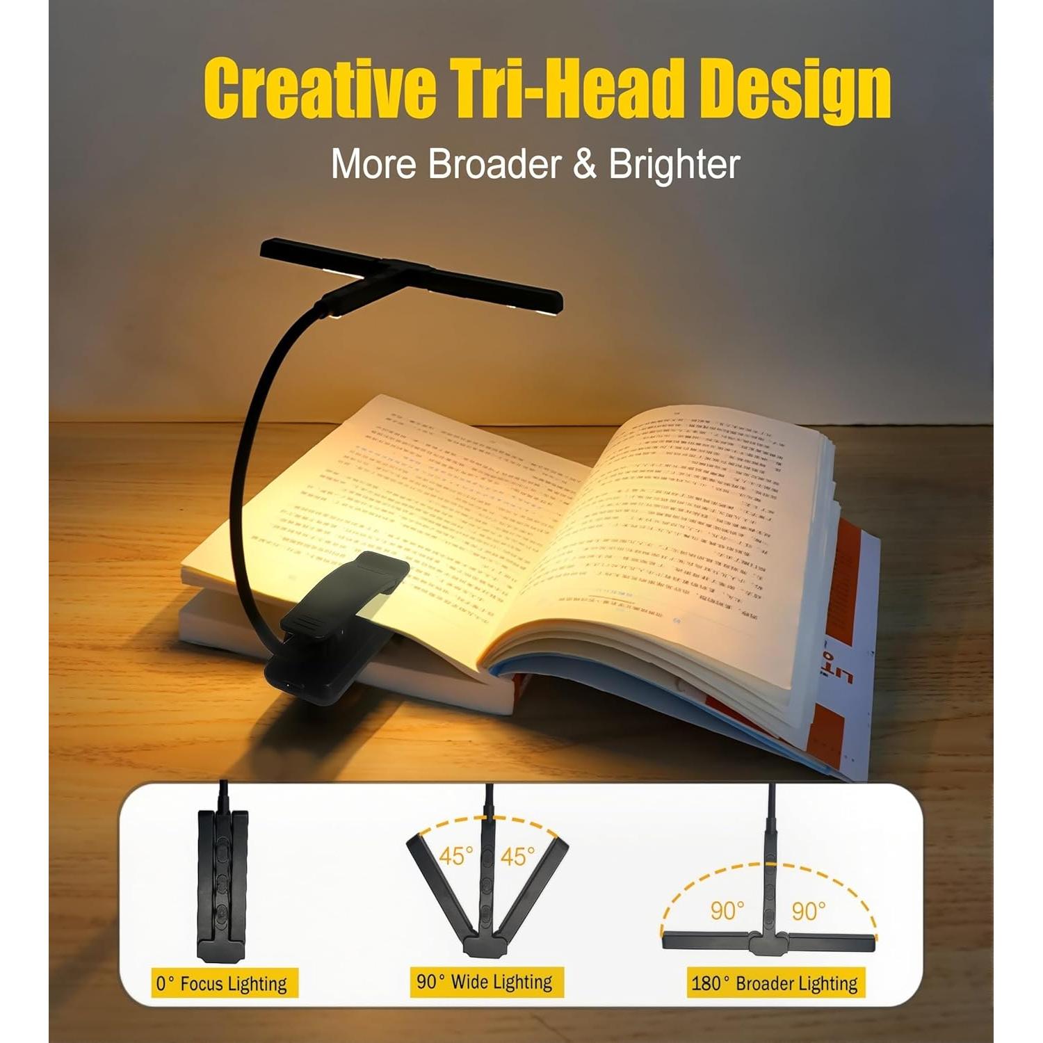 Luz de Libro Recargable HOVOYNN T-Head 51 LED 1000mAh