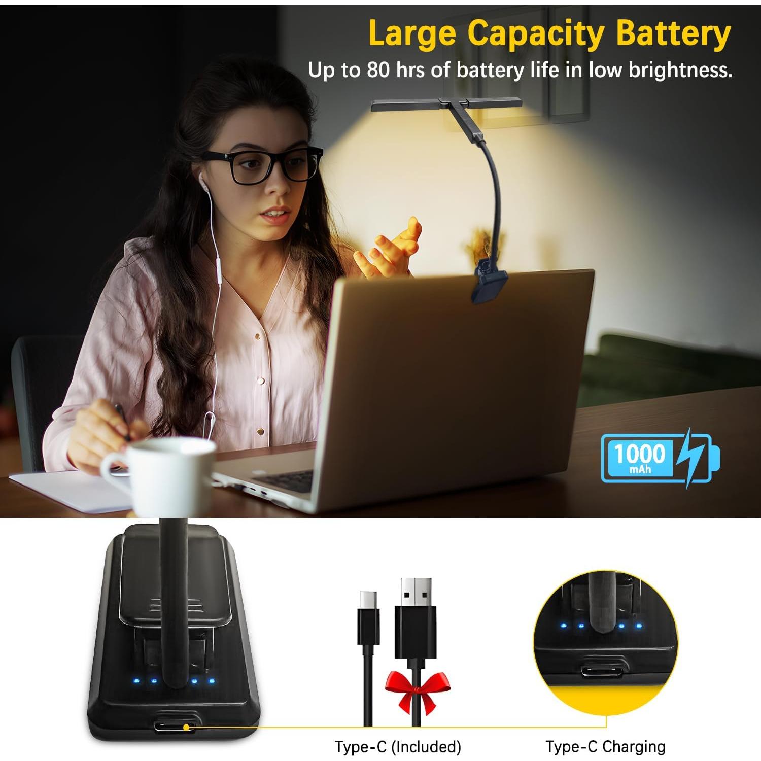 Luz de Libro Recargable HOVOYNN T-Head 51 LED 1000mAh