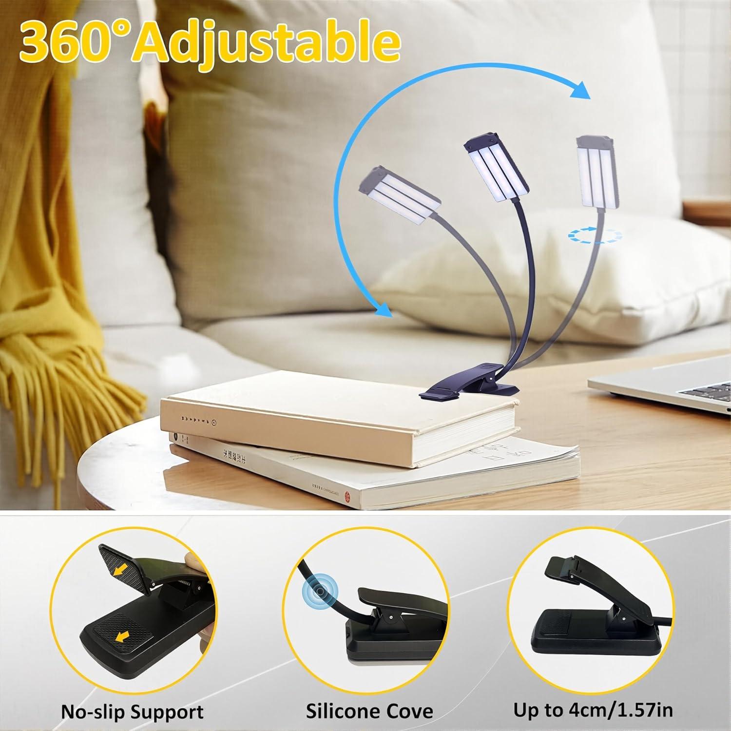 Luz de Libro Recargable HOVOYNN T-Head 51 LED 1000mAh