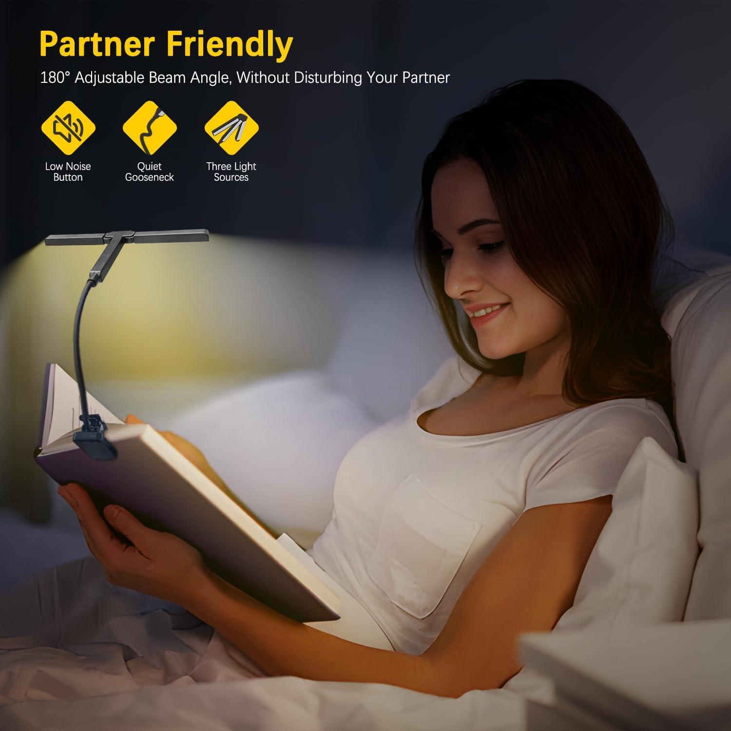 Luz de Libro Recargable HOVOYNN T-Head 51 LED 1000mAh