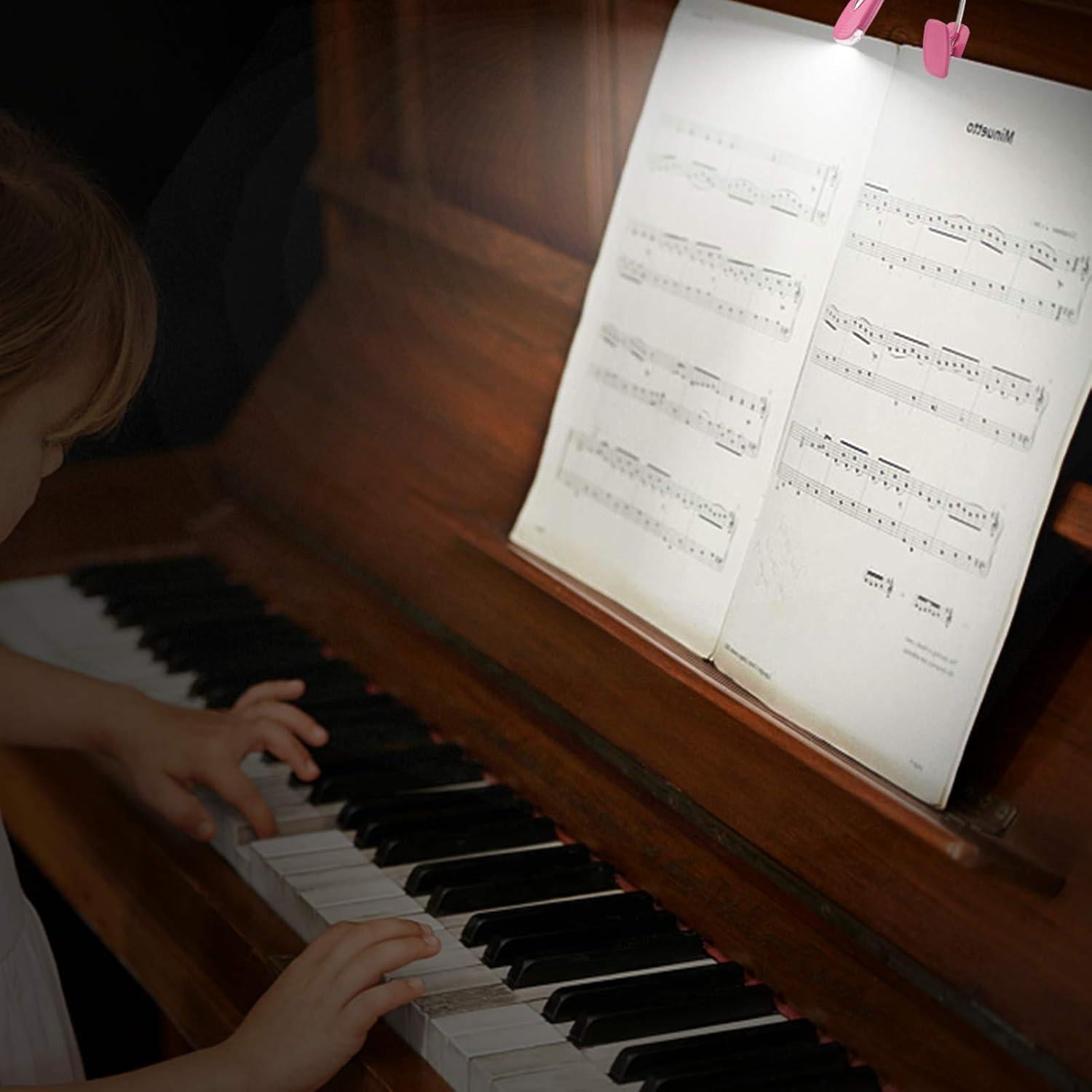 Luz de lectura LED HONGUT con clip - Paquete de 3 colores