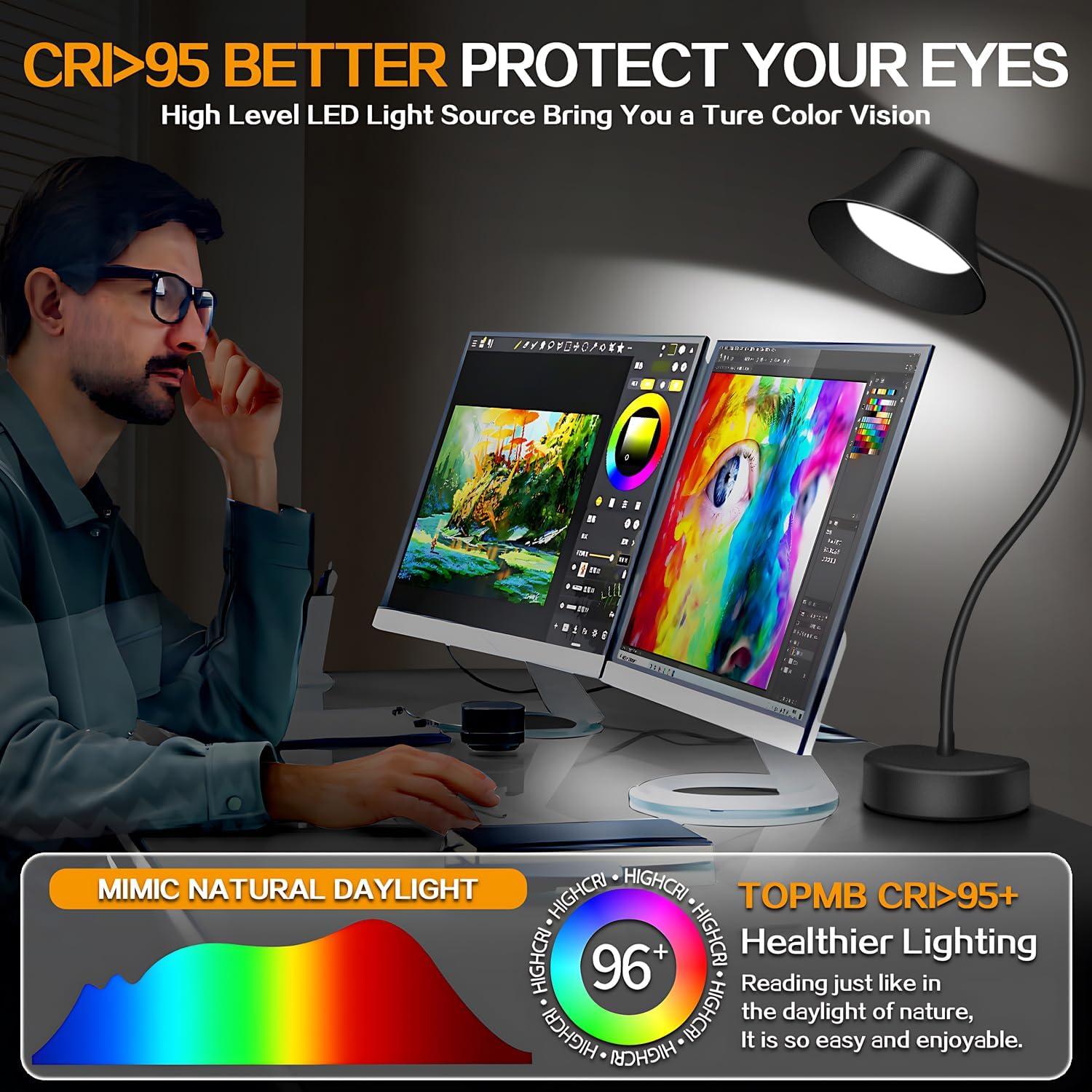 Luz de Lectura TonyEst para Cabecero, 3 Temperaturas, 5 Brillos