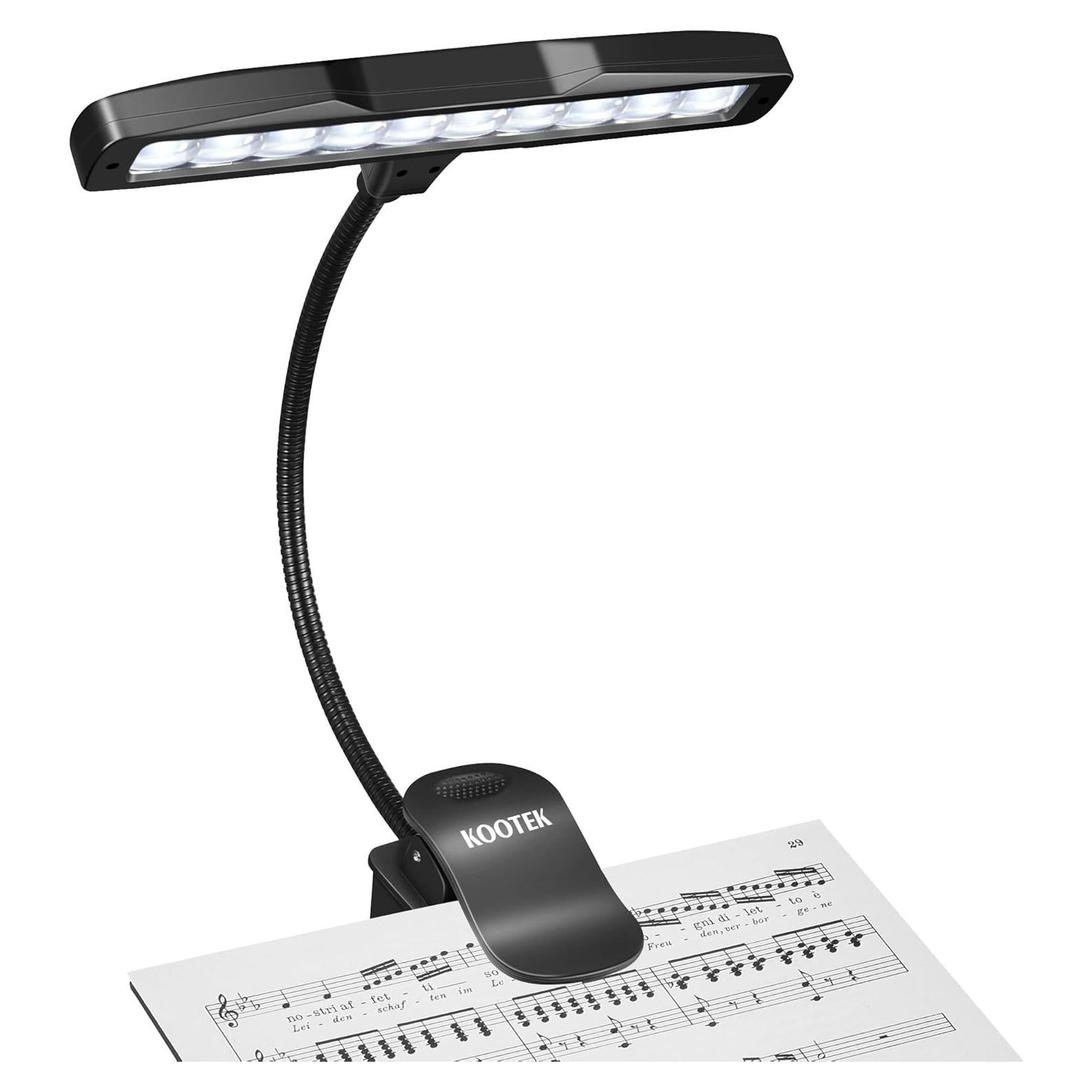 Luz de Atril Musical Kootek LED Recargable USB Ajustable