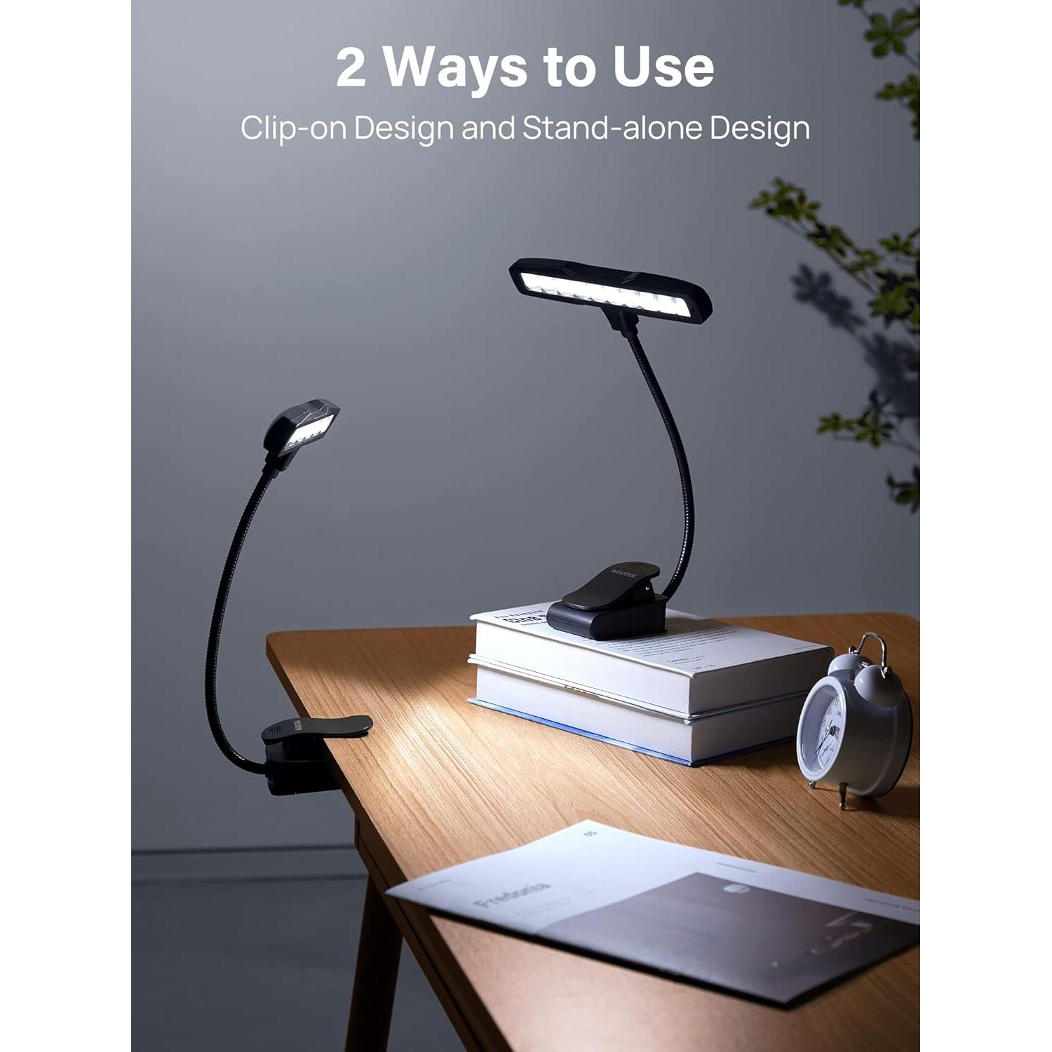 Luz de Atril Musical Kootek LED Recargable USB Ajustable