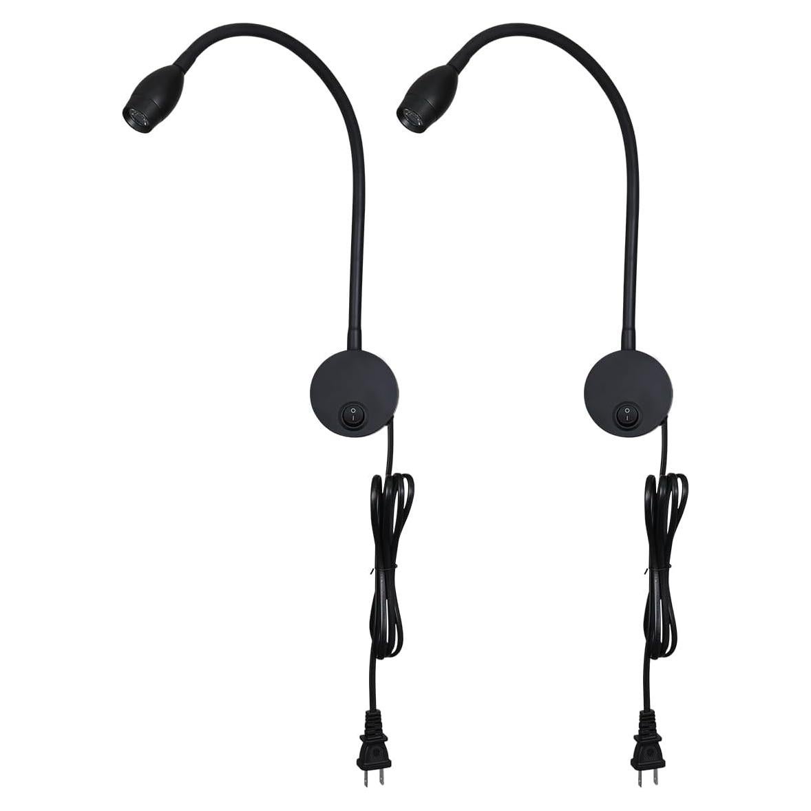 Lámpara de Lectura LED 3W Ageselighting Negro 2 Pcs