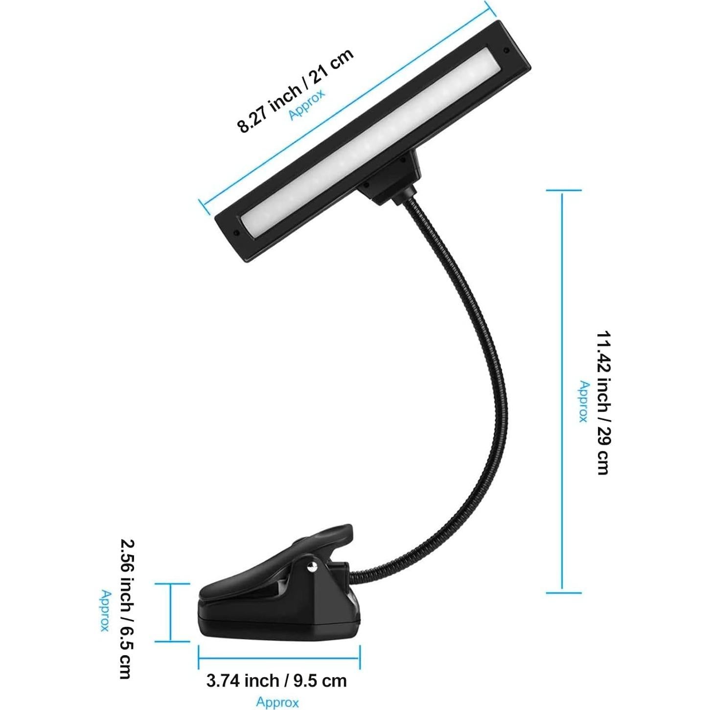 Luz de Atril Recargable Glovion con 19 LEDs y 3 Brillos
