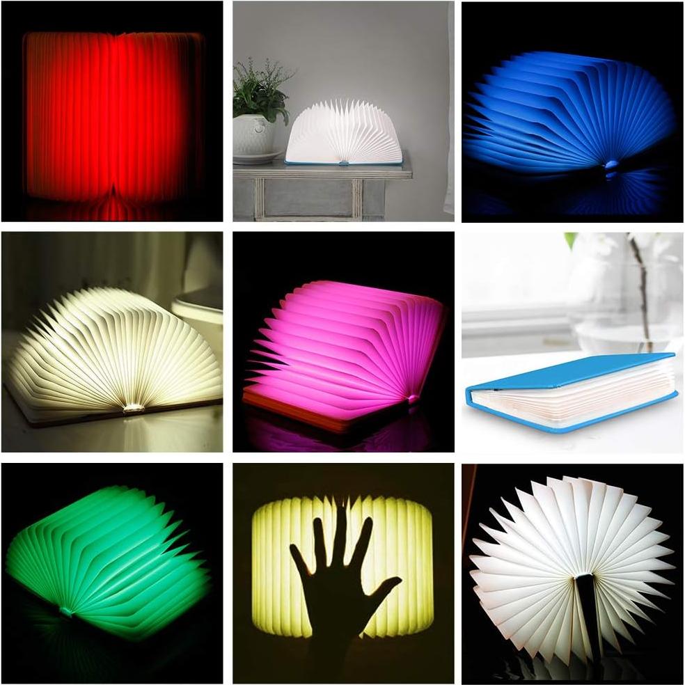 Lámpara de Libro Veesee LED Recargable 8 Colores 21.6x15.9cm
