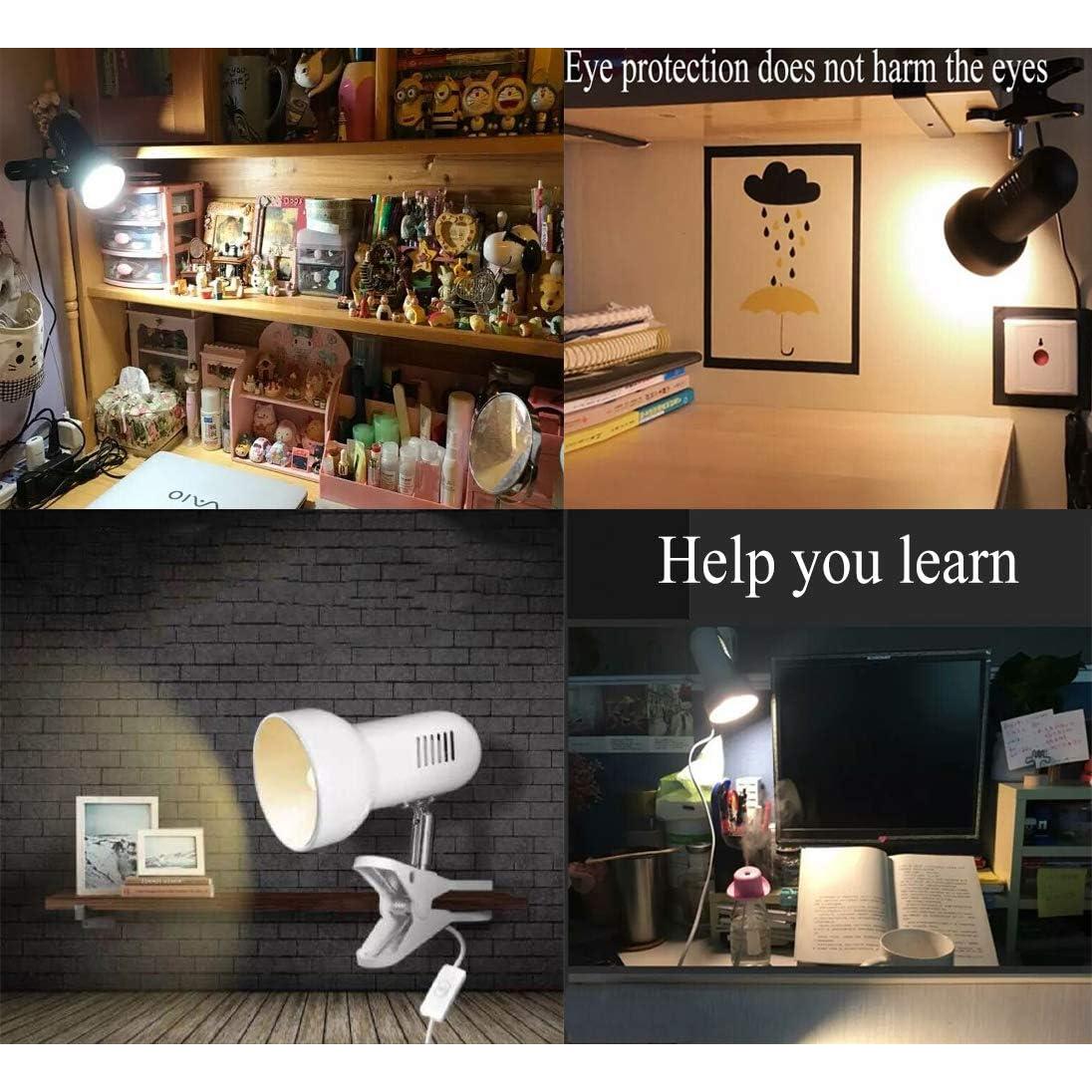 Lámpara de Clip RONG&LAN LED Negra 30W 360° Ajustable