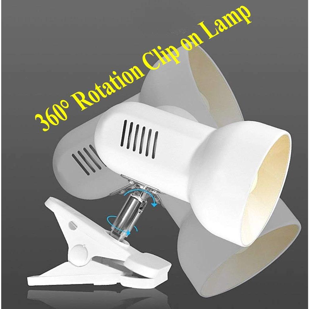 Lámpara de Clip RONG&LAN LED Negra 30W 360° Ajustable