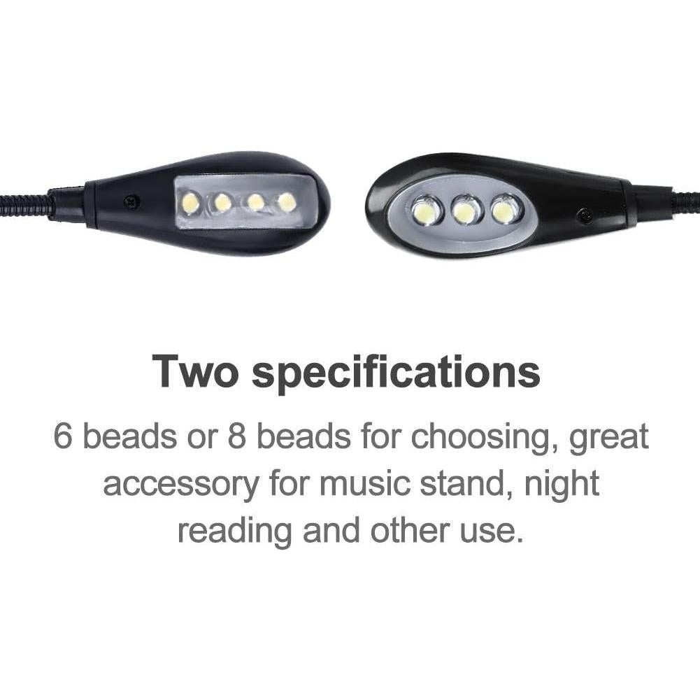 Lámpara LED de Lectura Clip On Aosiyp, Doble Brazo Ajustable