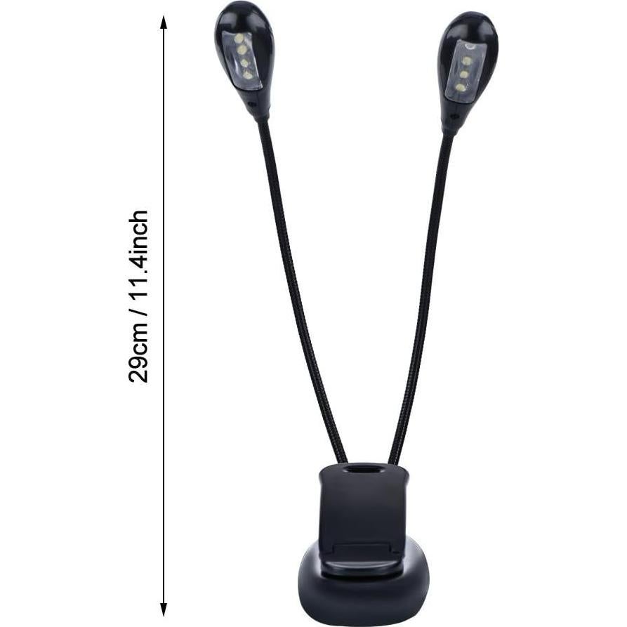 Lámpara LED de Lectura Clip On Aosiyp, Doble Brazo Ajustable