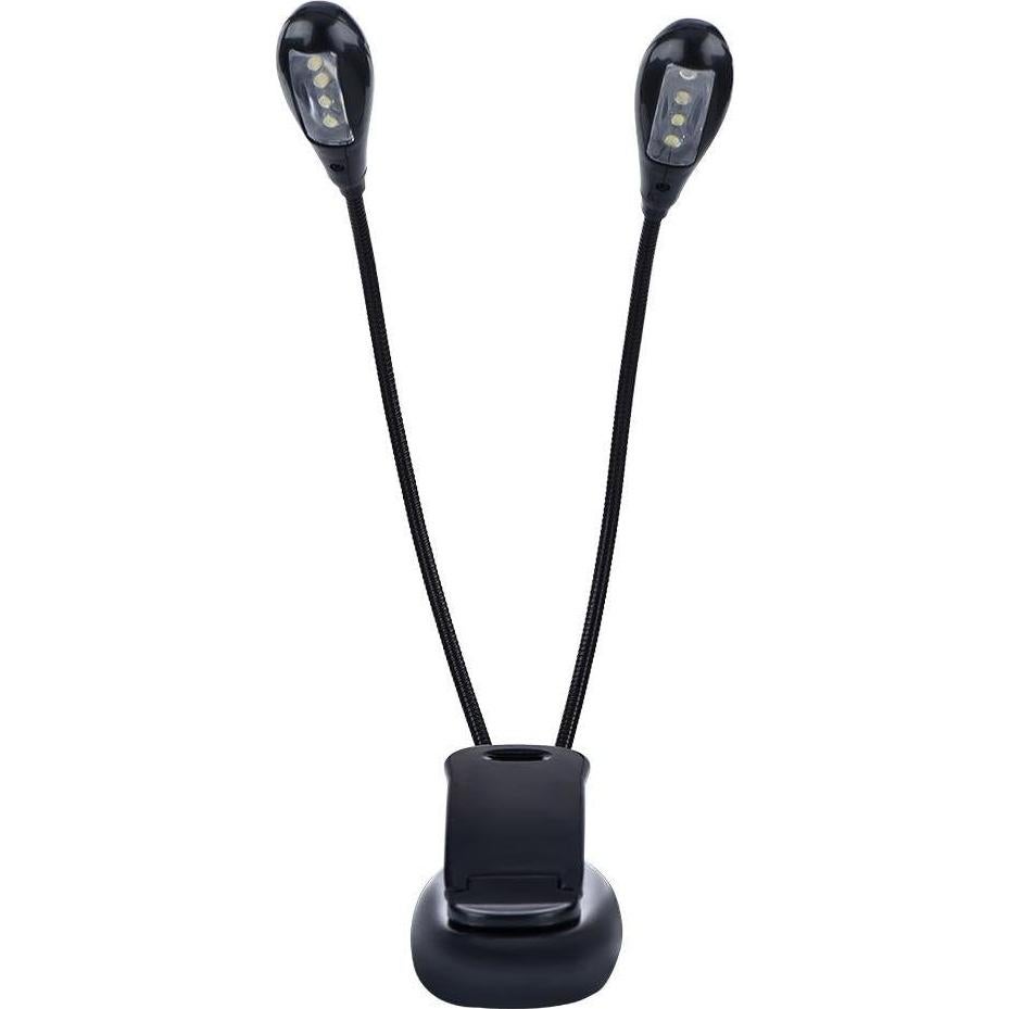 Lámpara LED de Lectura Clip On Aosiyp, Doble Brazo Ajustable