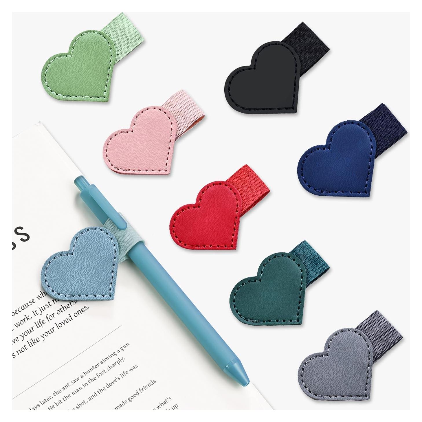 Set de 8 Soportes de Bolígrafos Corazón DAJYAWON Coloridos