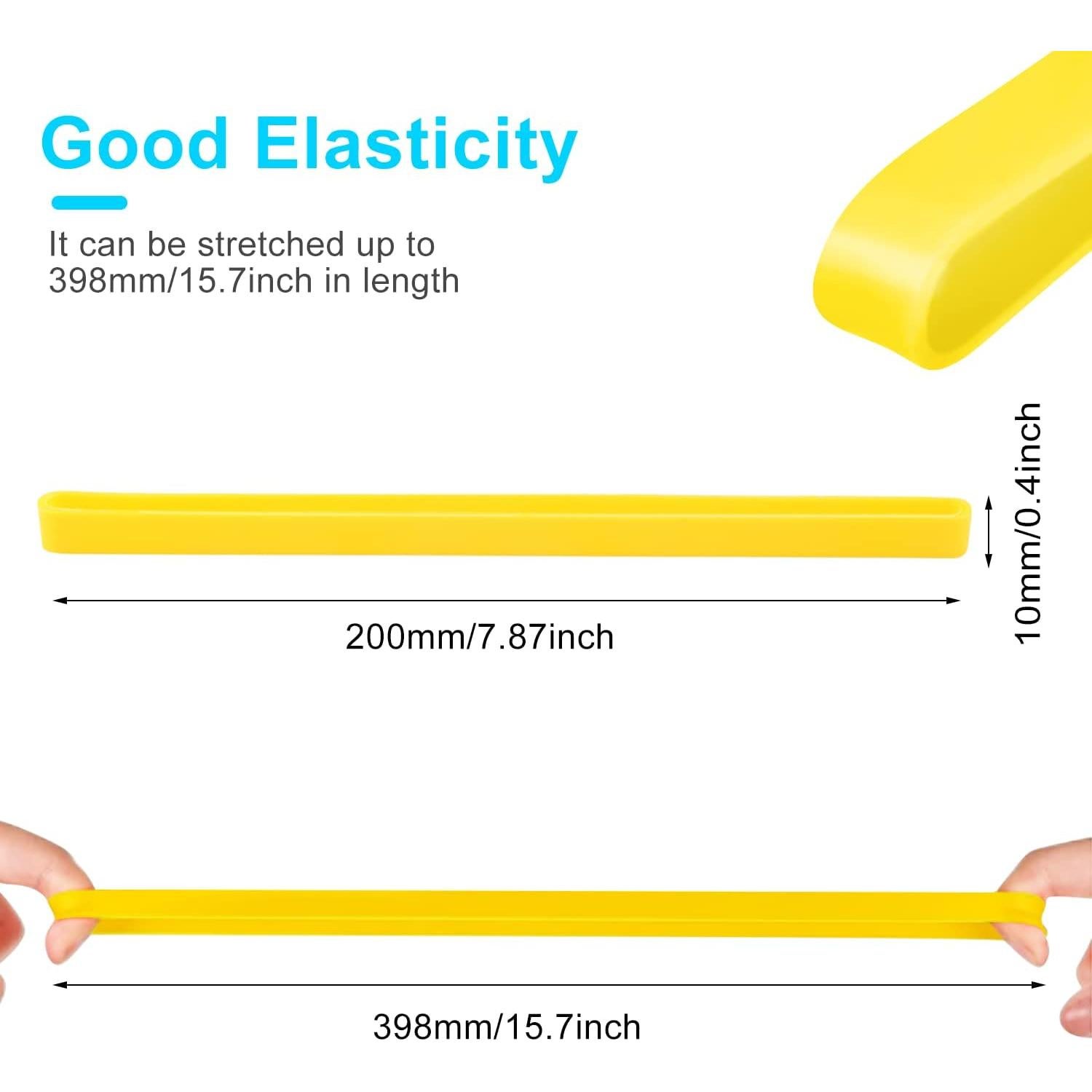 12 Bandas de Goma de Silicona Cositina Multicolor 20 cm