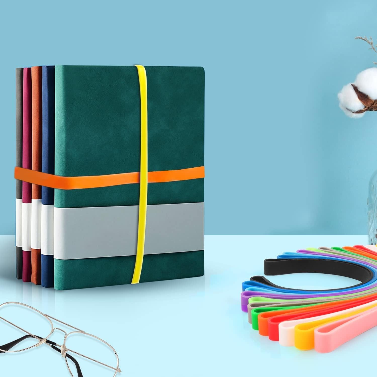 12 Bandas de Goma de Silicona Cositina Multicolor 20 cm