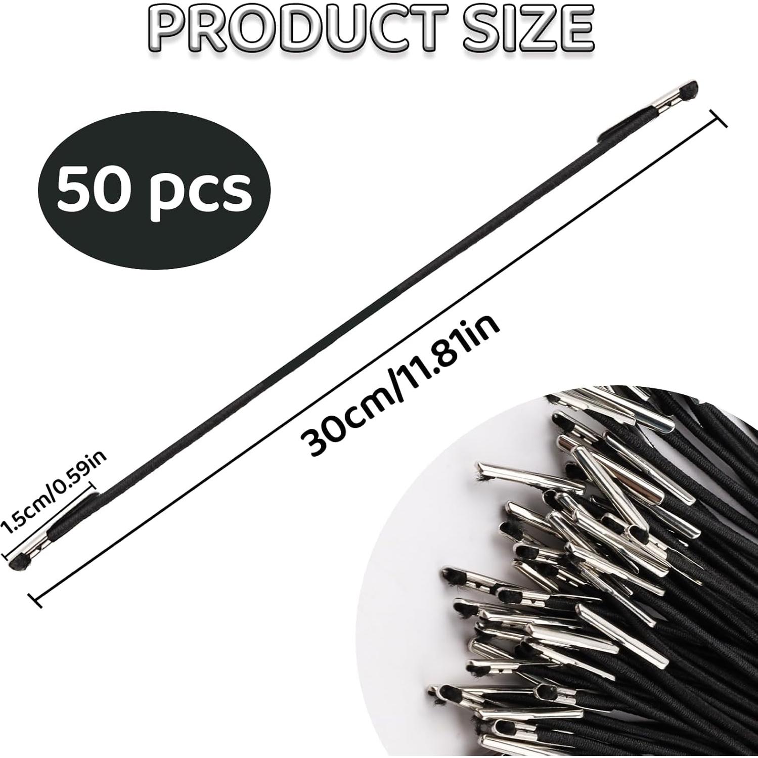 Cuerda Elástica con Extremos de Metal 50PCS 37x0.1cm LUSTRIB