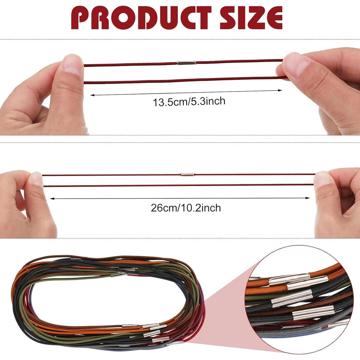 Hanaive 24 Bandas Elásticas para Cuadernos 8 Colores 13.5-26 cm