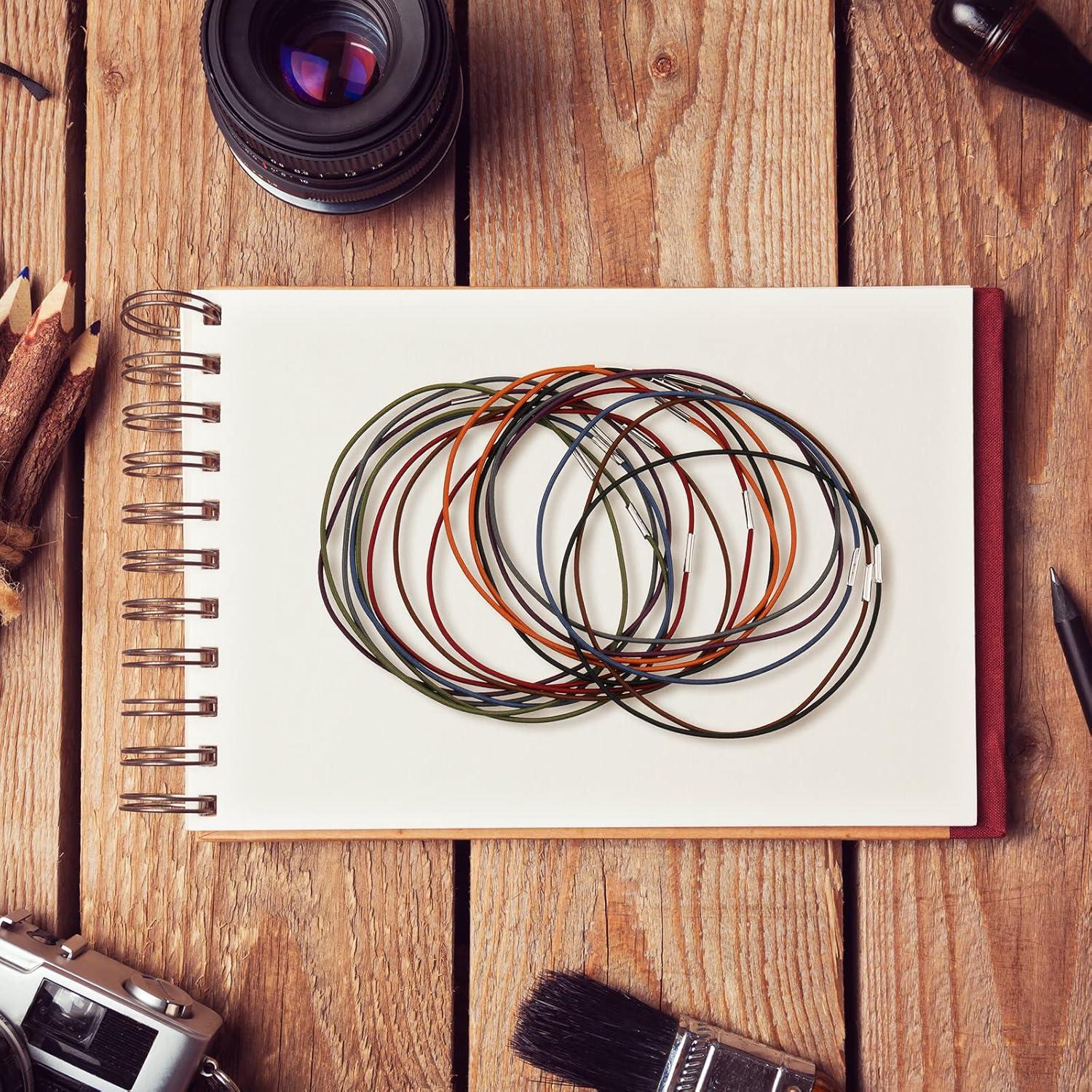 Hanaive 24 Bandas Elásticas para Cuadernos 8 Colores 13.5-26 cm