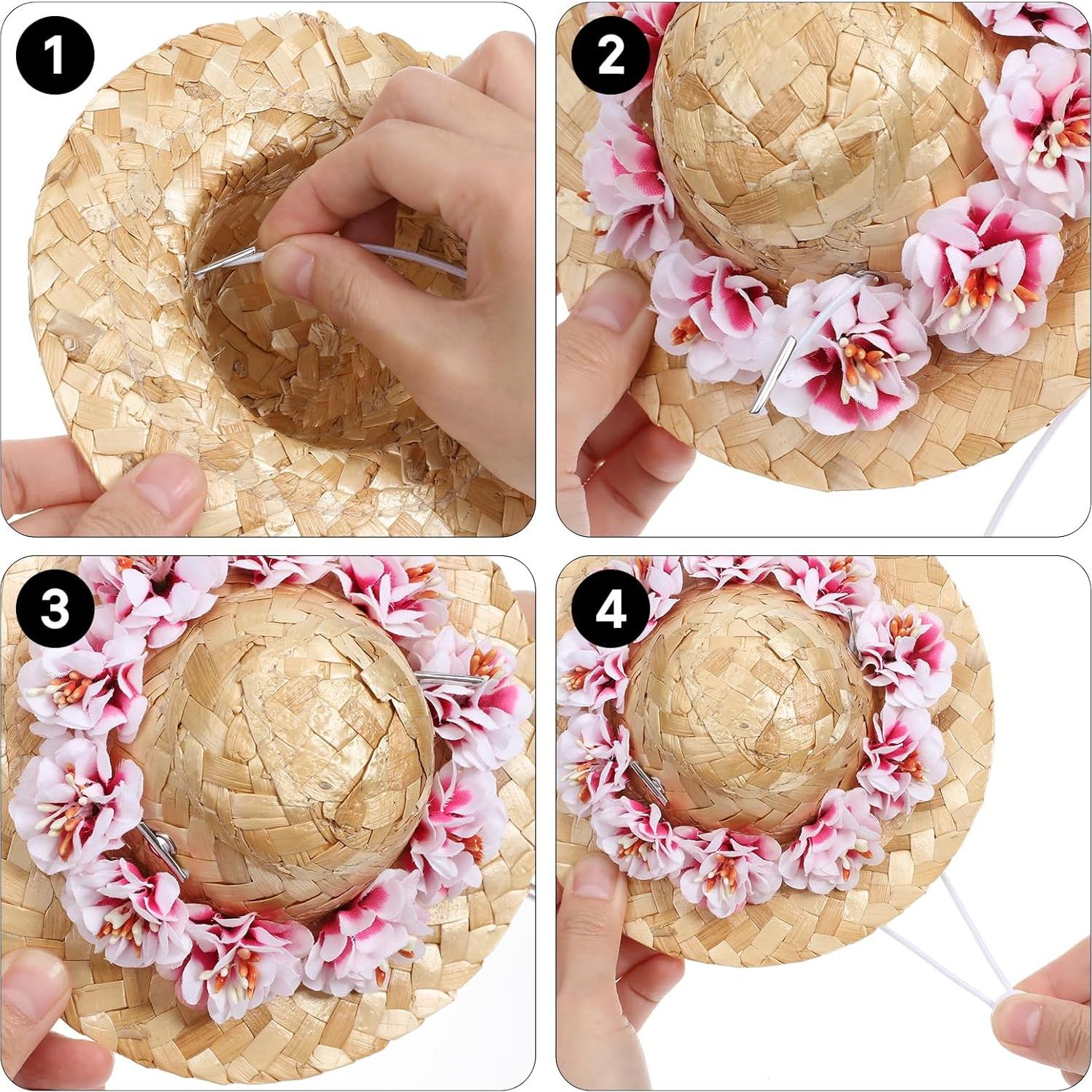 Cuerdas Elásticas SUPVOX 100pcs con Sujetadores Metálicos Blancas