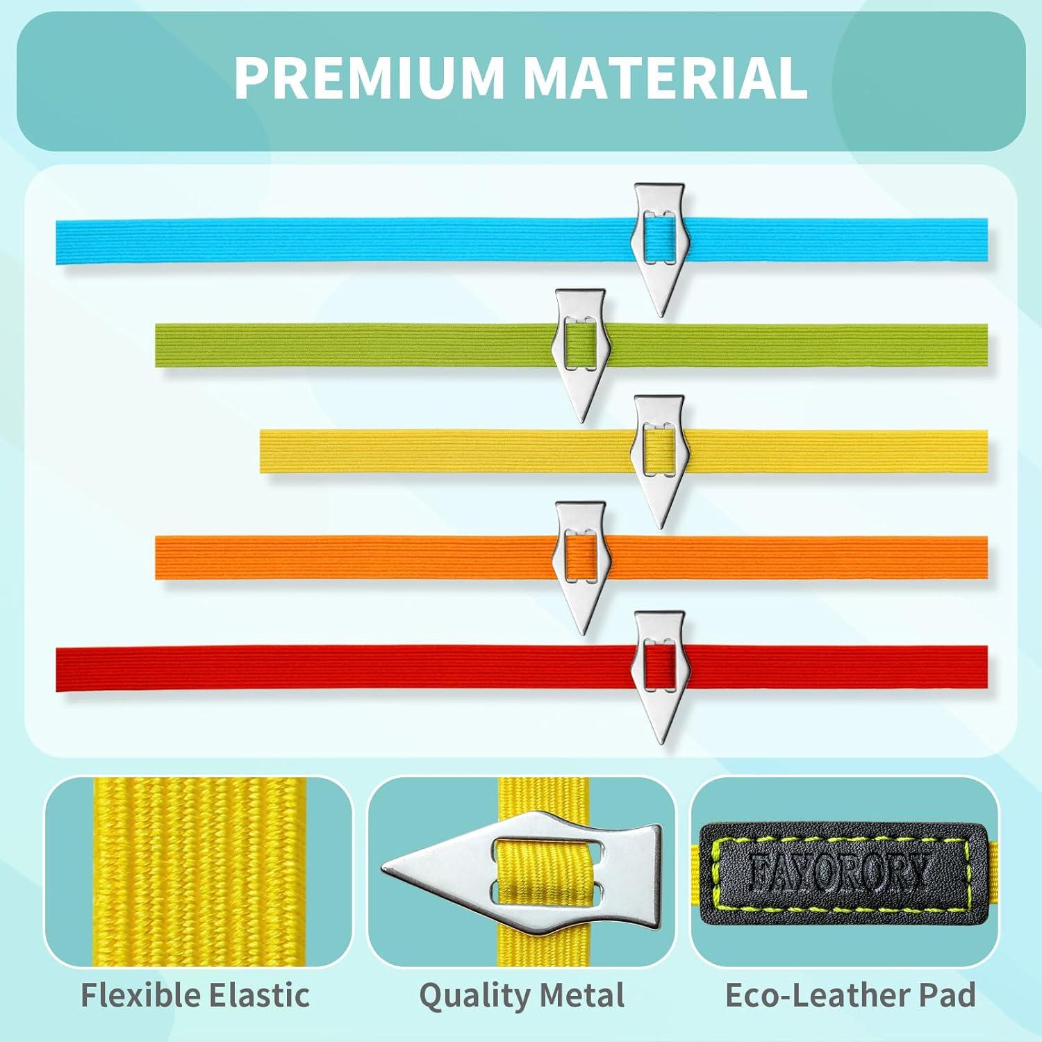 Marcadores Elásticos FAYORORY - Paquete de 6 Colores Vibrantes