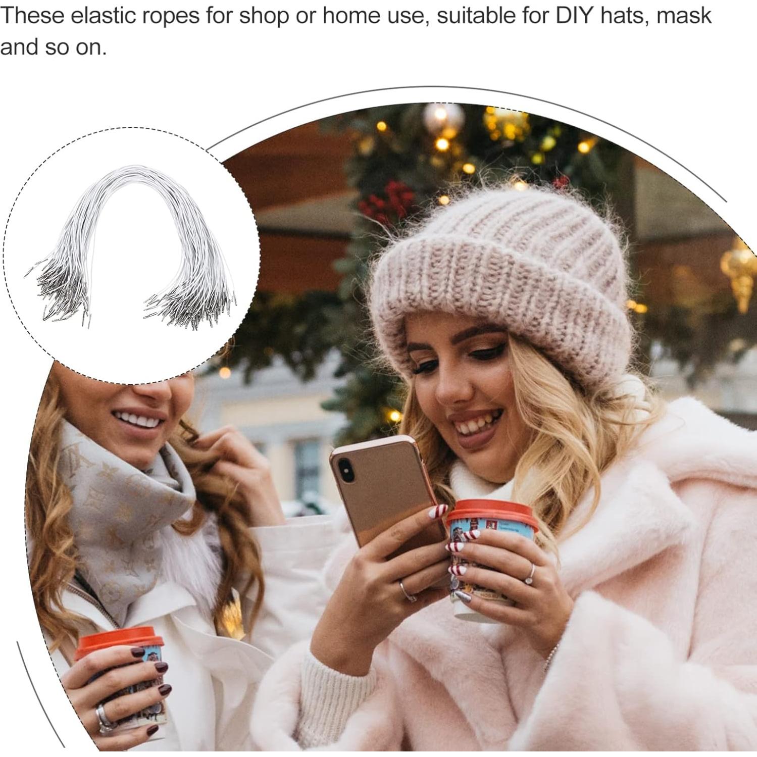 Cuerdas Elásticas ARTIBETTER 100pcs 35.5cm Blancas para Manualidades