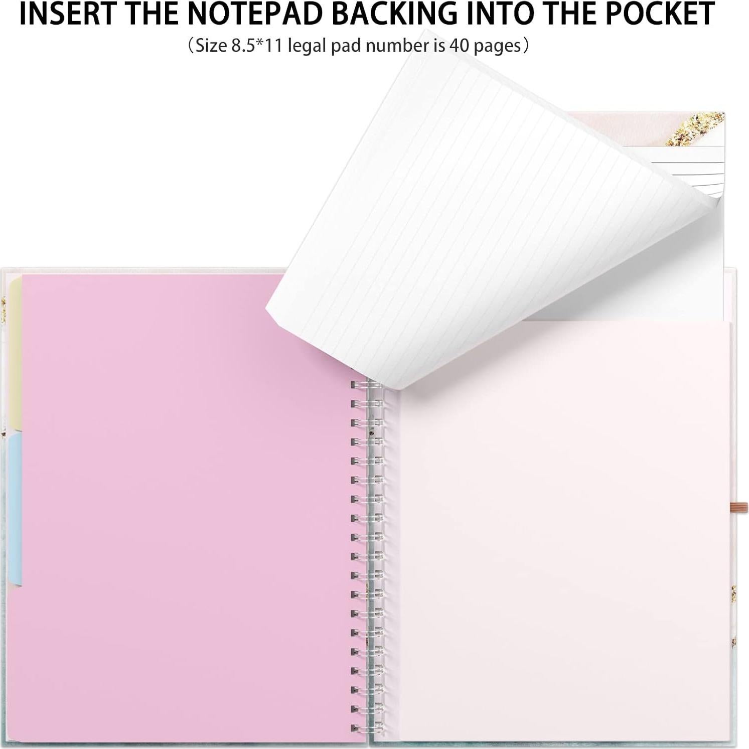 Carpeta Espiral Rimilak A4 con Bloc Refillable 36.8x24.9cm Rosa