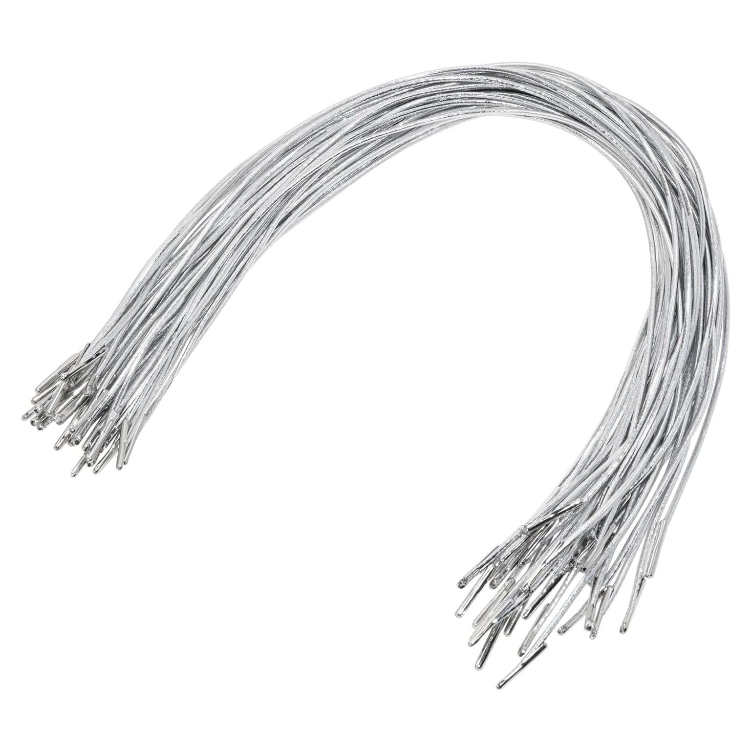 Cuerdas Elásticas Brillantes ONLYKXY 30pcs 37cm Plata