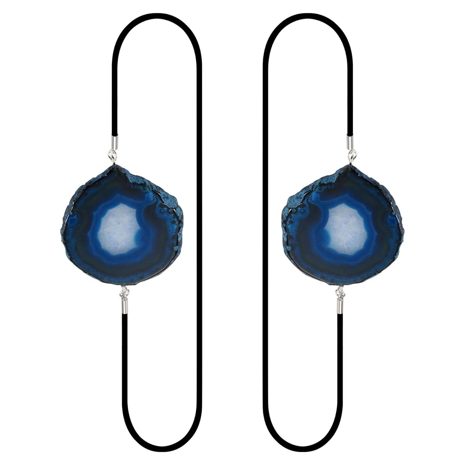 Marcadores de Libros Elásticos WarmHut - 2 Pcs Ágata Azul