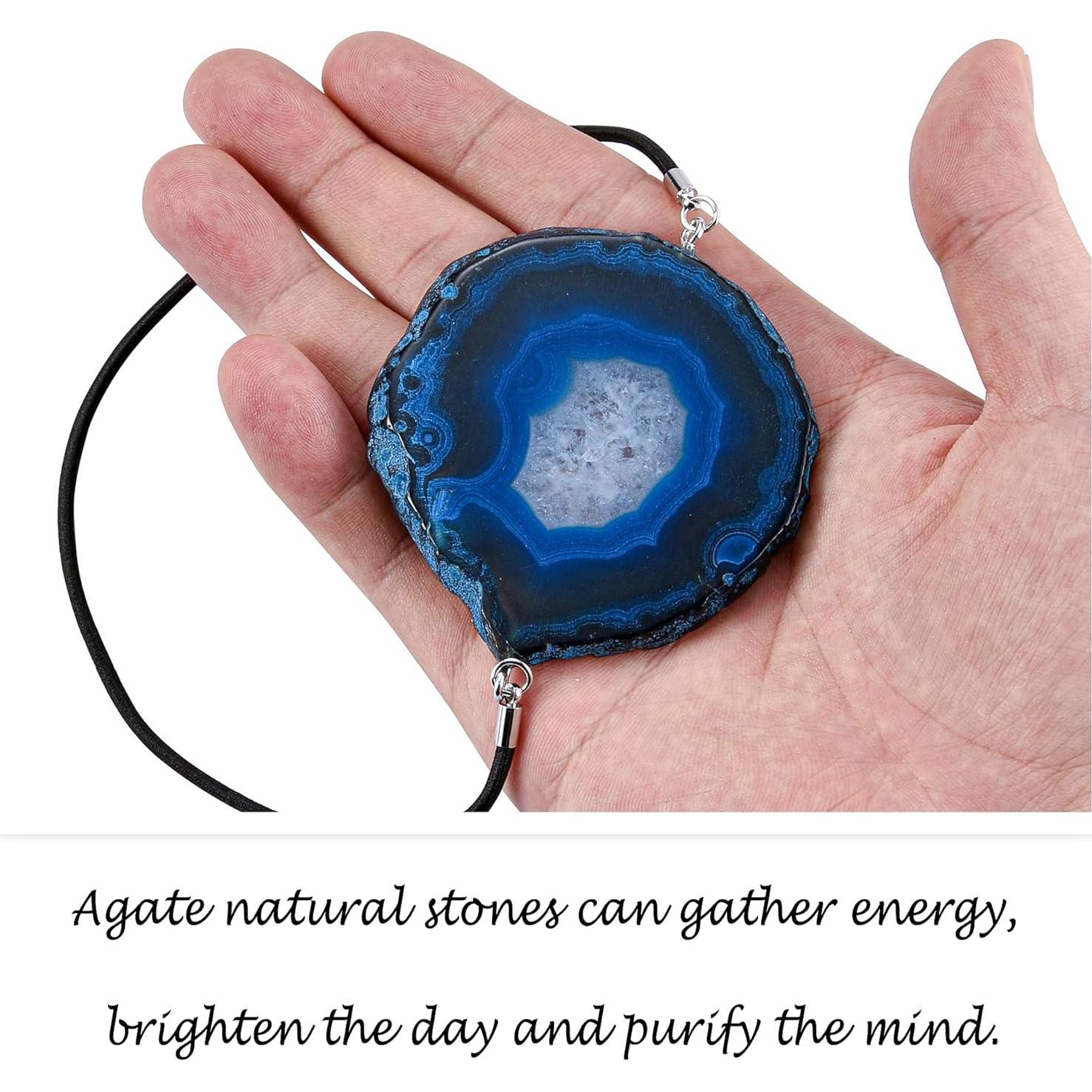 Marcadores de Libros Elásticos WarmHut - 2 Pcs Ágata Azul