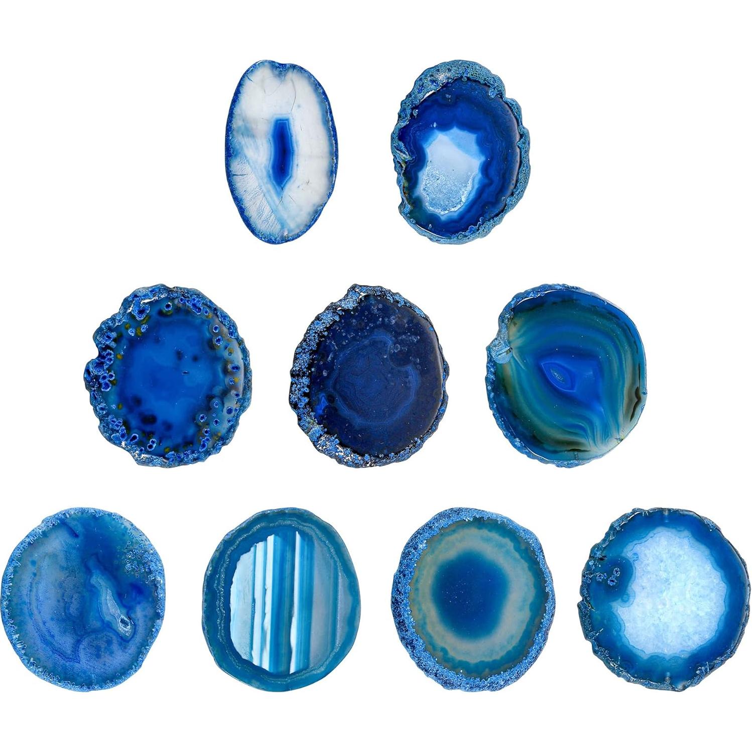 Marcadores de Libros Elásticos WarmHut - 2 Pcs Ágata Azul