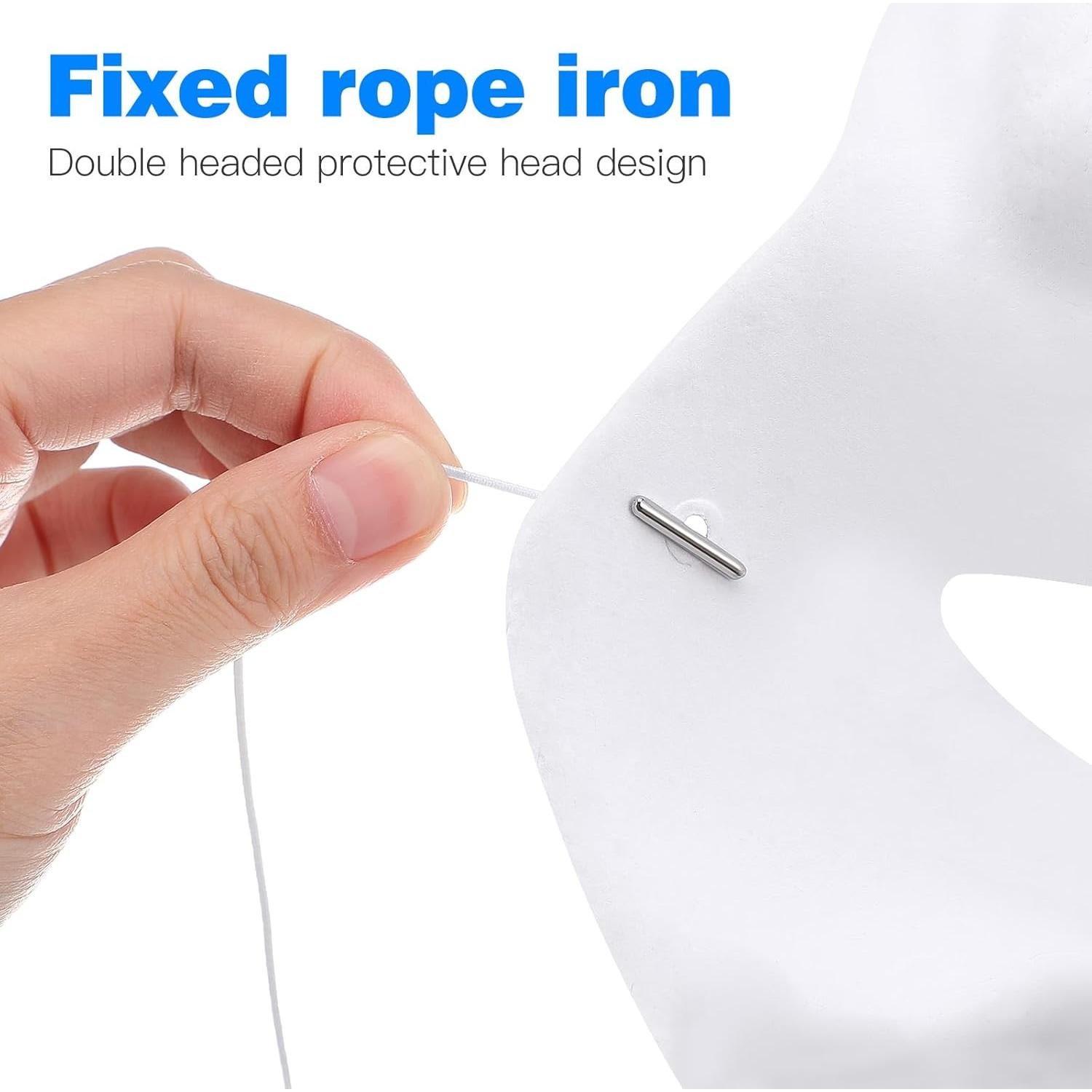 50 Cuerdas Elásticas SHINEOFI con Puntas de Metal Blancas