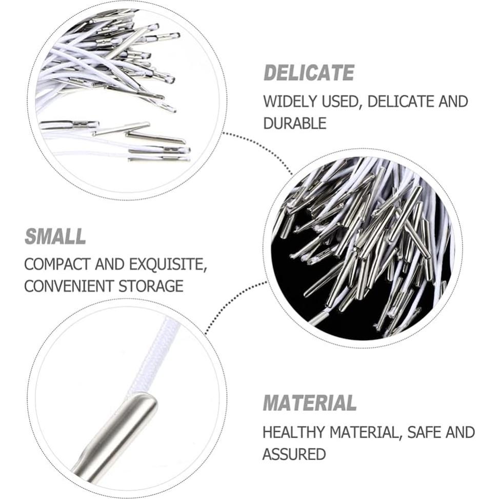 Cuerda Elástica Blanca SEWACC 50 Pcs 35.5 cm para Manualidades