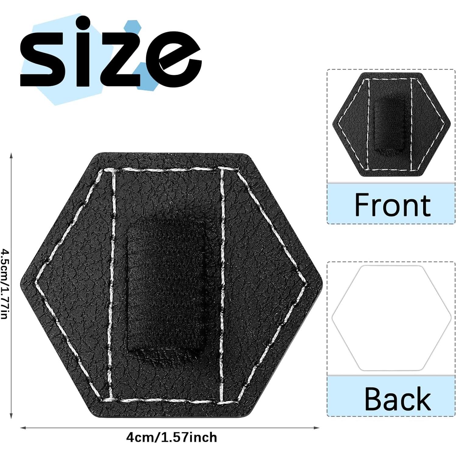 10 Soportes de Lápiz Autoadhesivos Pajean de Cuero PU Negro