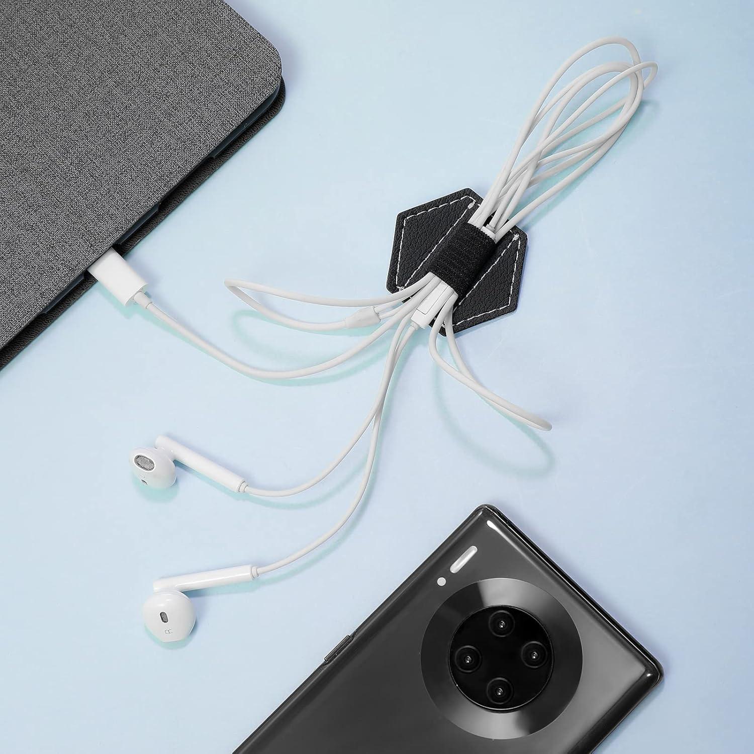 10 Soportes de Lápiz Autoadhesivos Pajean de Cuero PU Negro