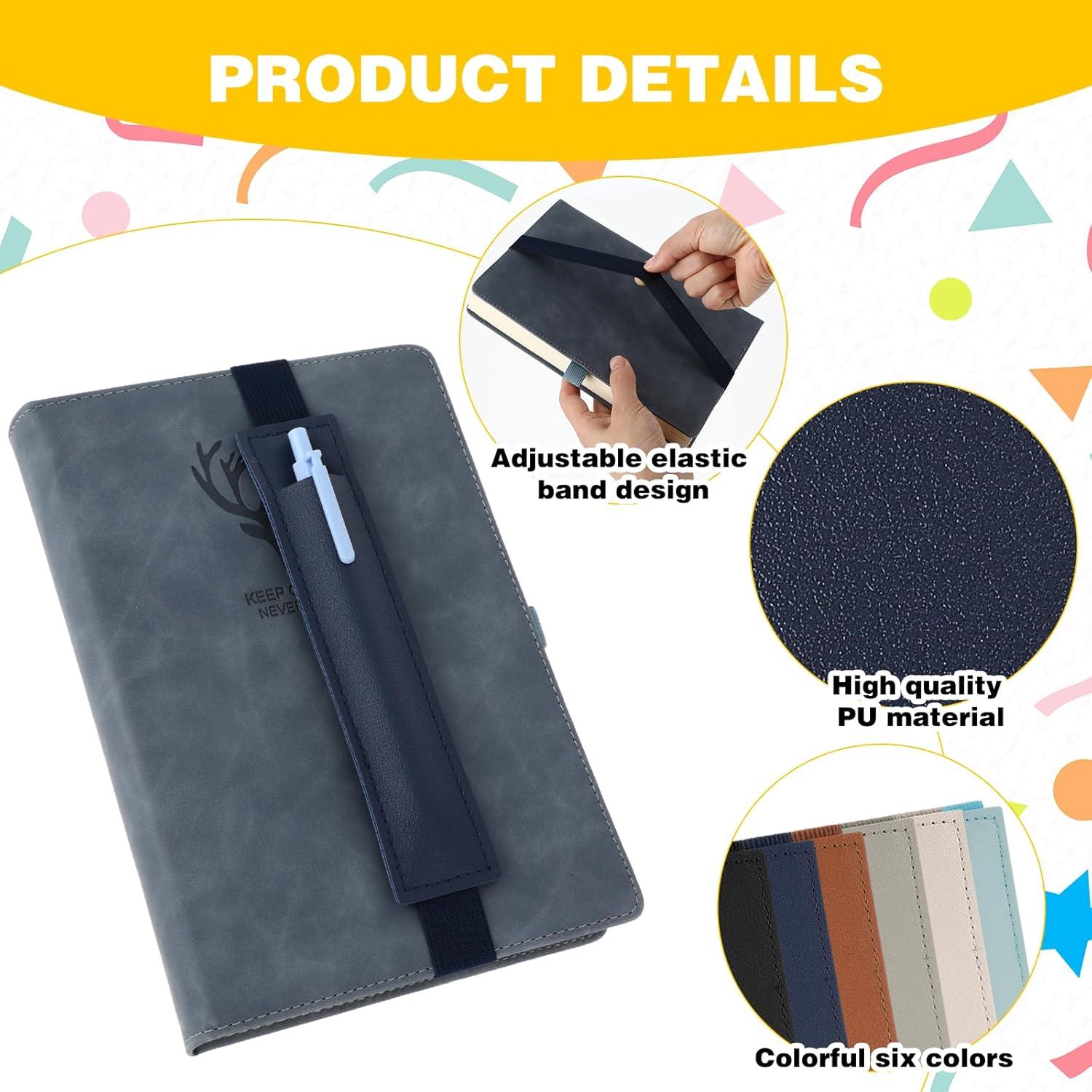 Soporte de Bolígrafos Elástico Mabor - 6 Piezas de Cuero