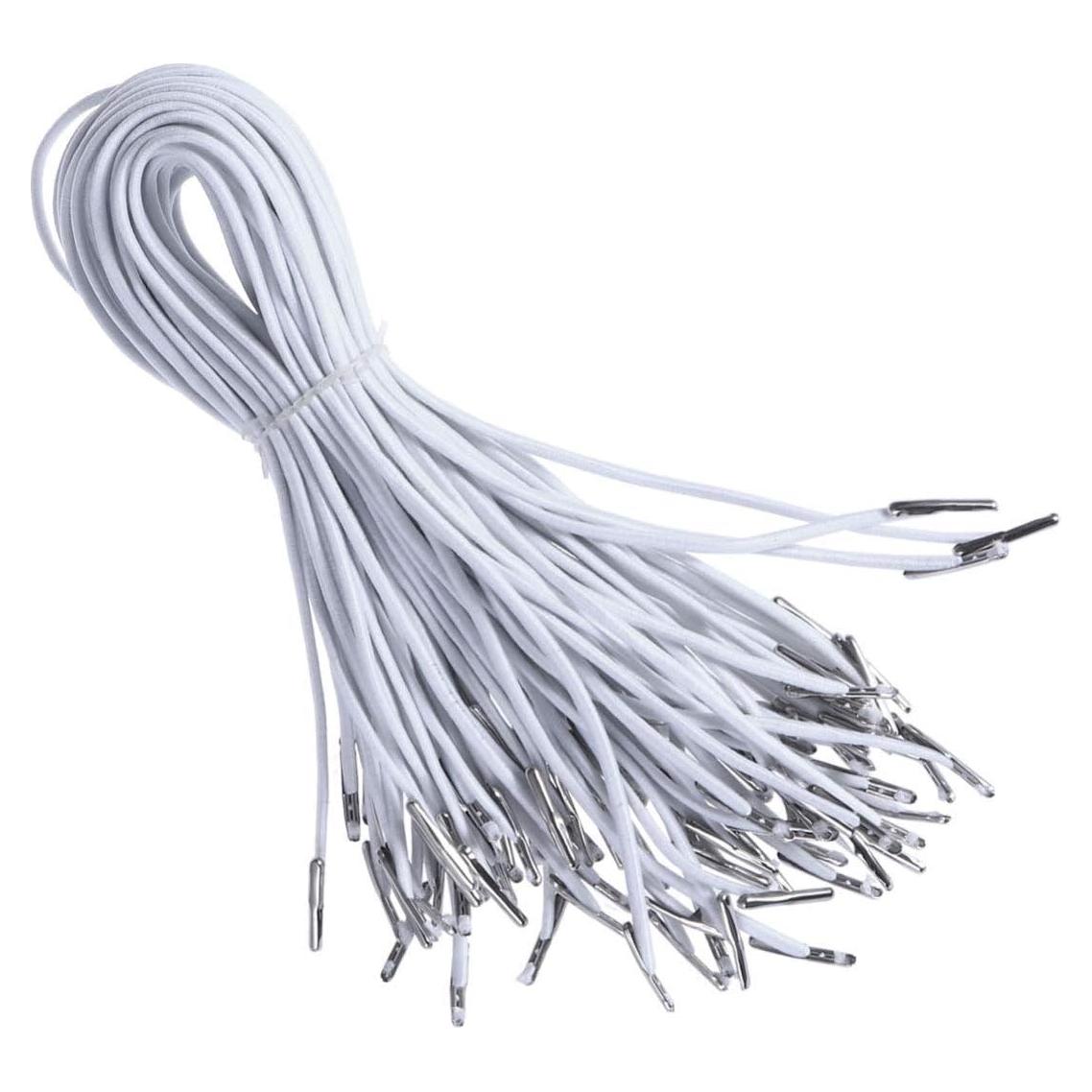 Cuerdas Elásticas con Barbas EXCEART 100 Unidades 28cm Blancas