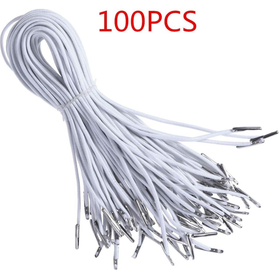 Cuerdas Elásticas con Barbas EXCEART 100 Unidades 28cm Blancas