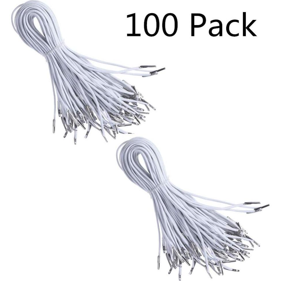 Cuerdas Elásticas con Barbas EXCEART 100 Unidades 28cm Blancas