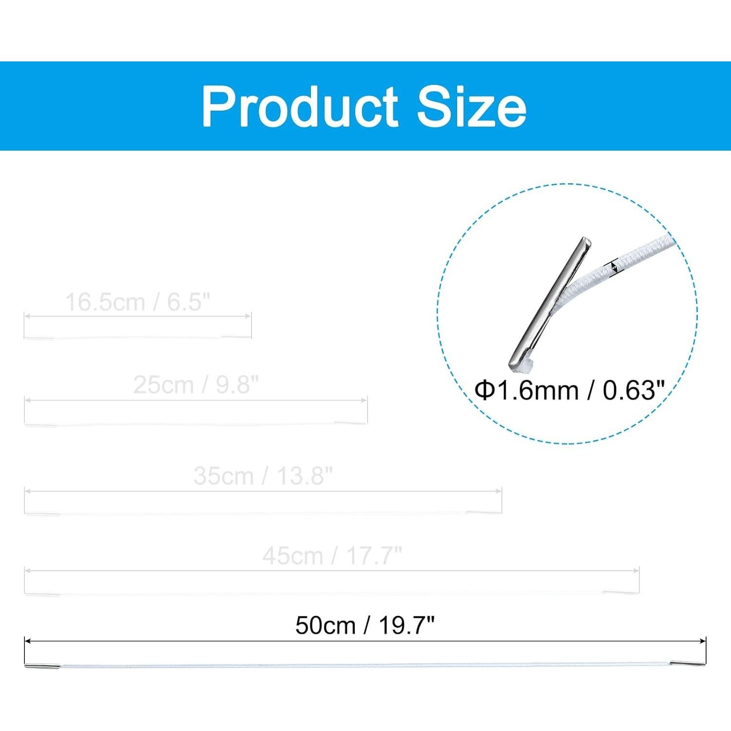 Cuerda Elástica PATIKIL 50cm 100 Pcs con Púas para Manualidades