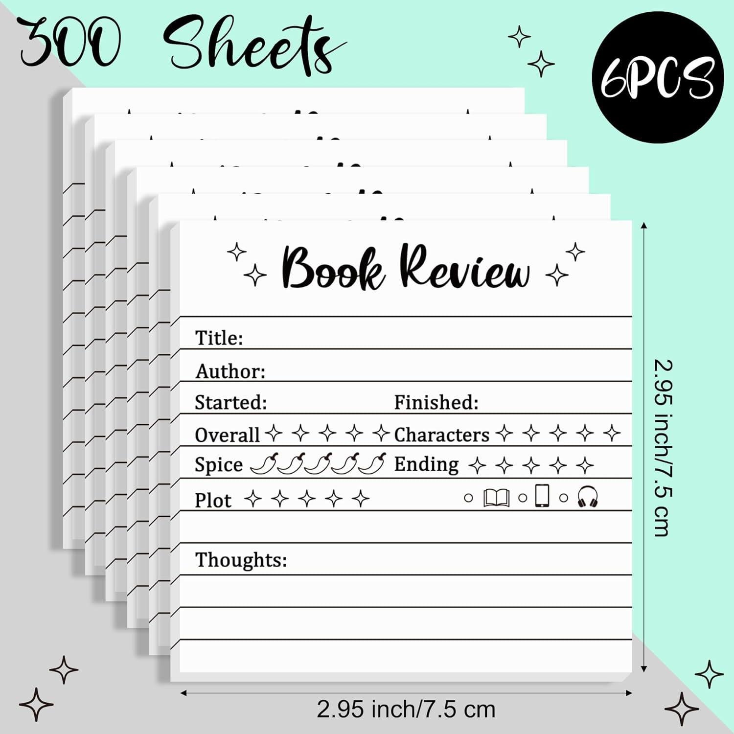 Notas Adhesivas Mini L1rabe - 6 Piezas para Reseñas de Libros