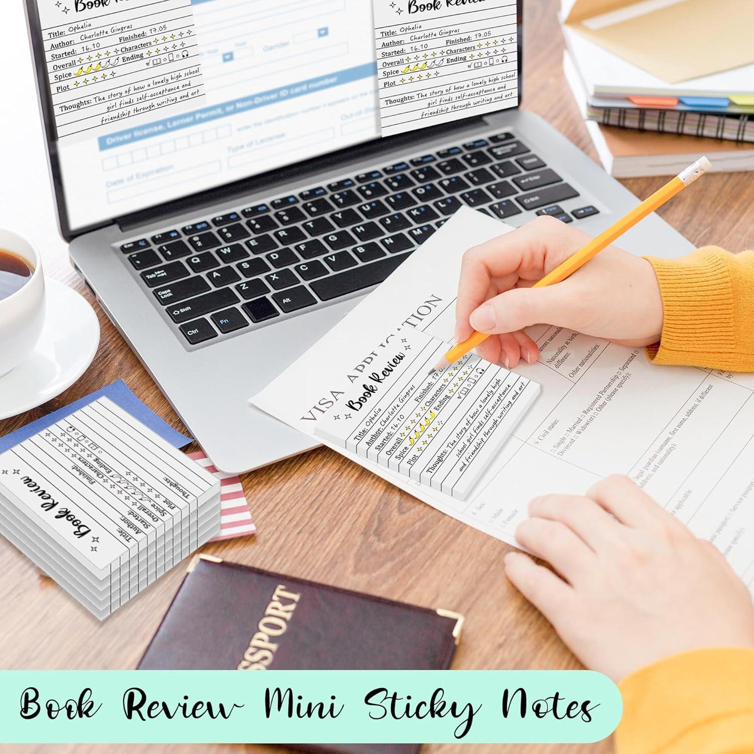 Notas Adhesivas Mini L1rabe - 6 Piezas para Reseñas de Libros