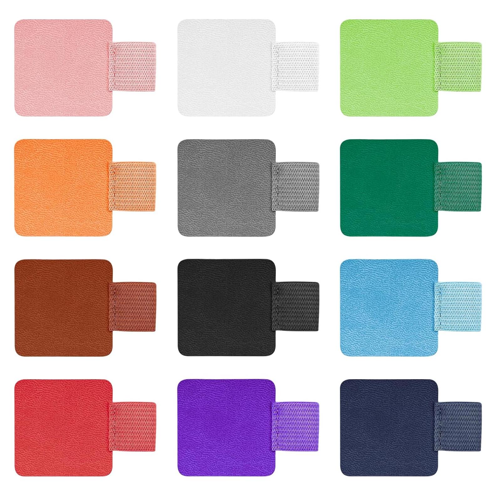 24 Soportes de Banda Elástica Autoadhesivos Aswewamt - Cuero PU