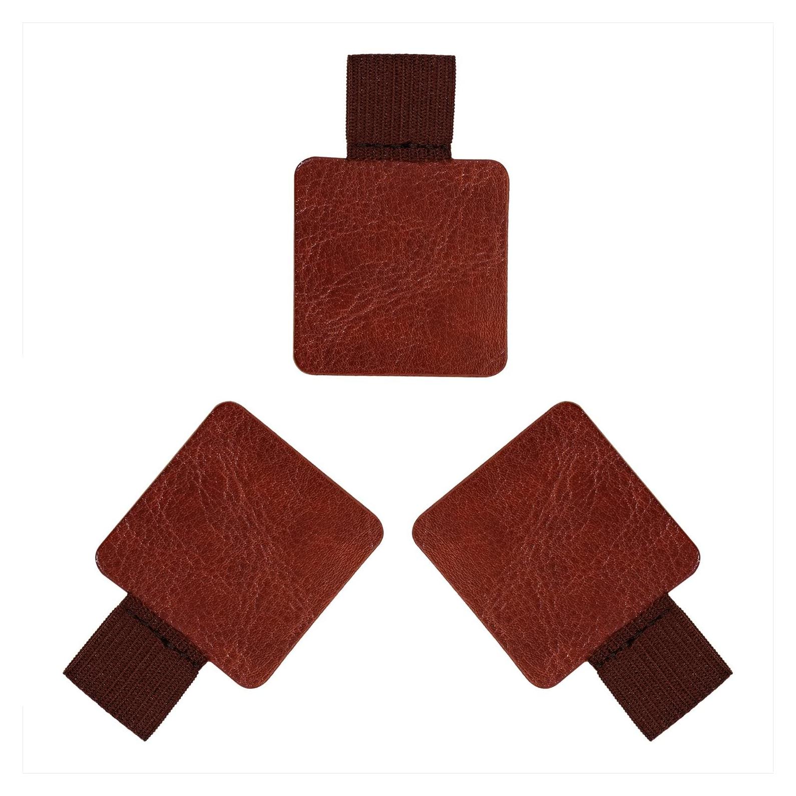 Soportes para Bolígrafos Mini Skater 3 Pcs Cuero PU Marrón-Rojo