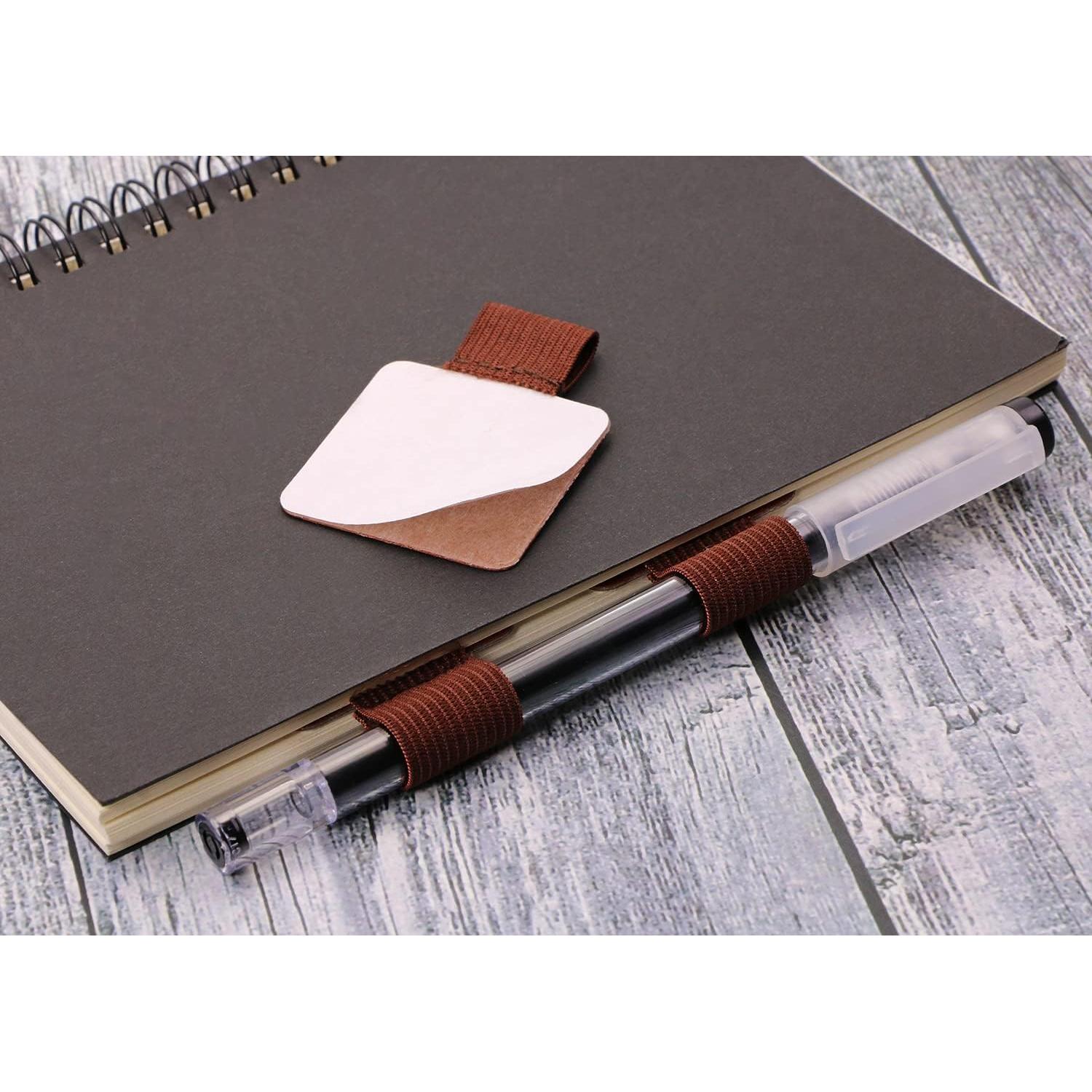 Soportes para Bolígrafos Mini Skater 3 Pcs Cuero PU Marrón-Rojo