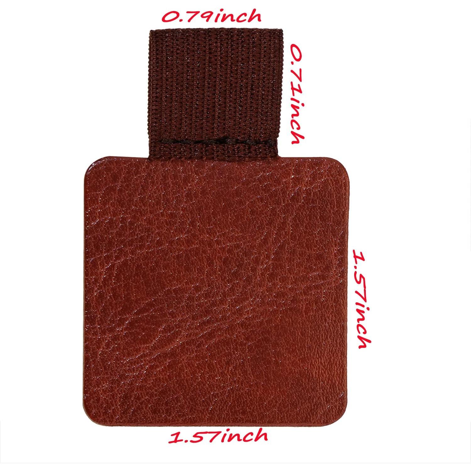 Soportes para Bolígrafos Mini Skater 3 Pcs Cuero PU Marrón-Rojo