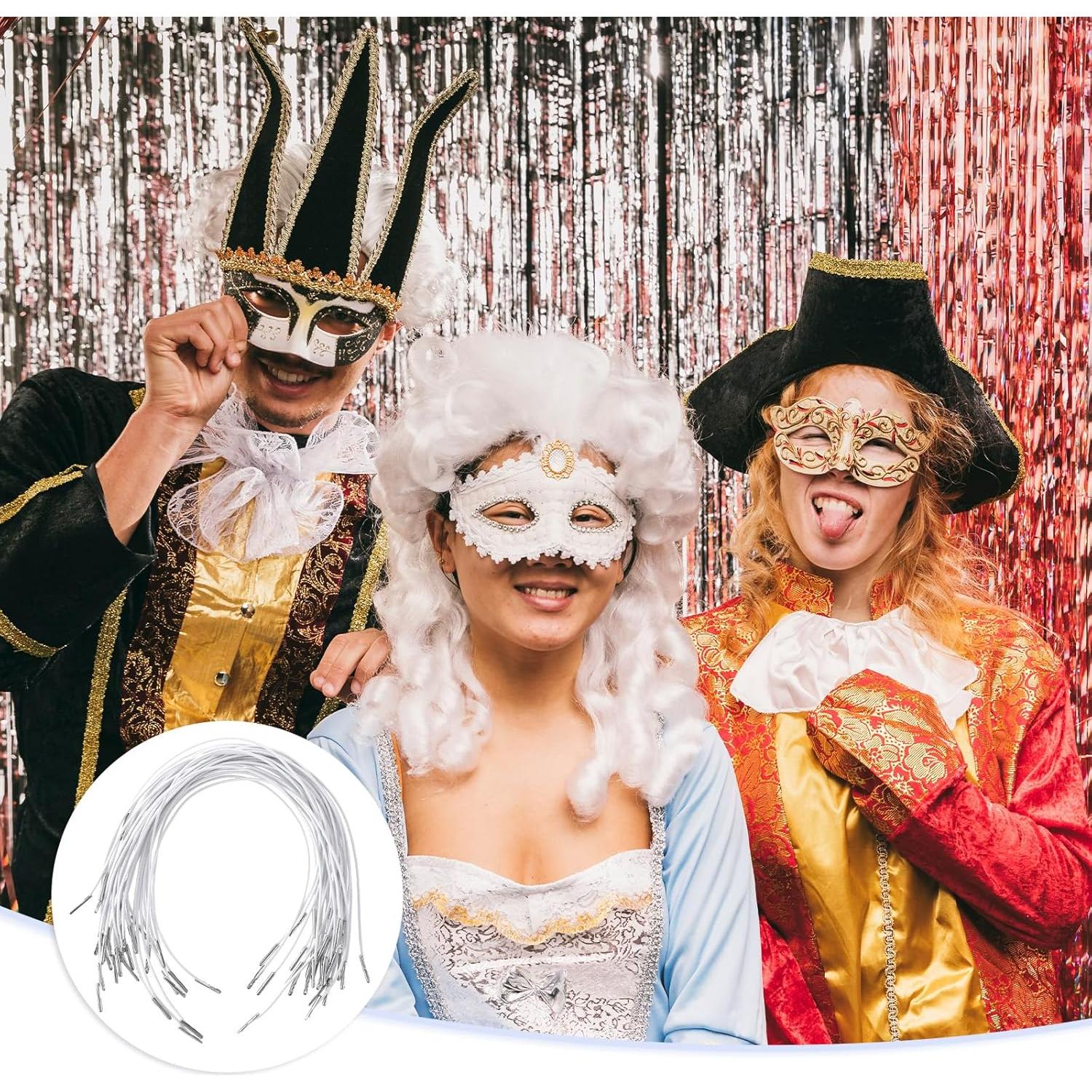 50 Cuerdas Elásticas Heclia de 30 cm con Extremos de Metal