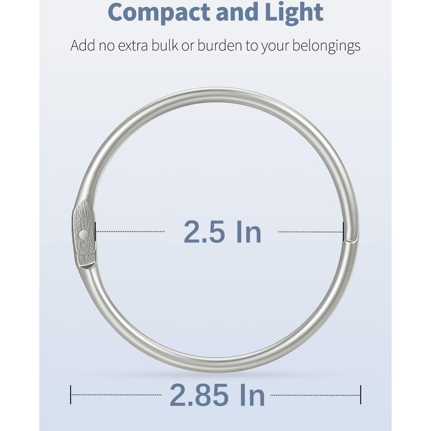 Anillos de Encuadernación Pawfly 12 Pcs 7.24 cm Acero Blanco