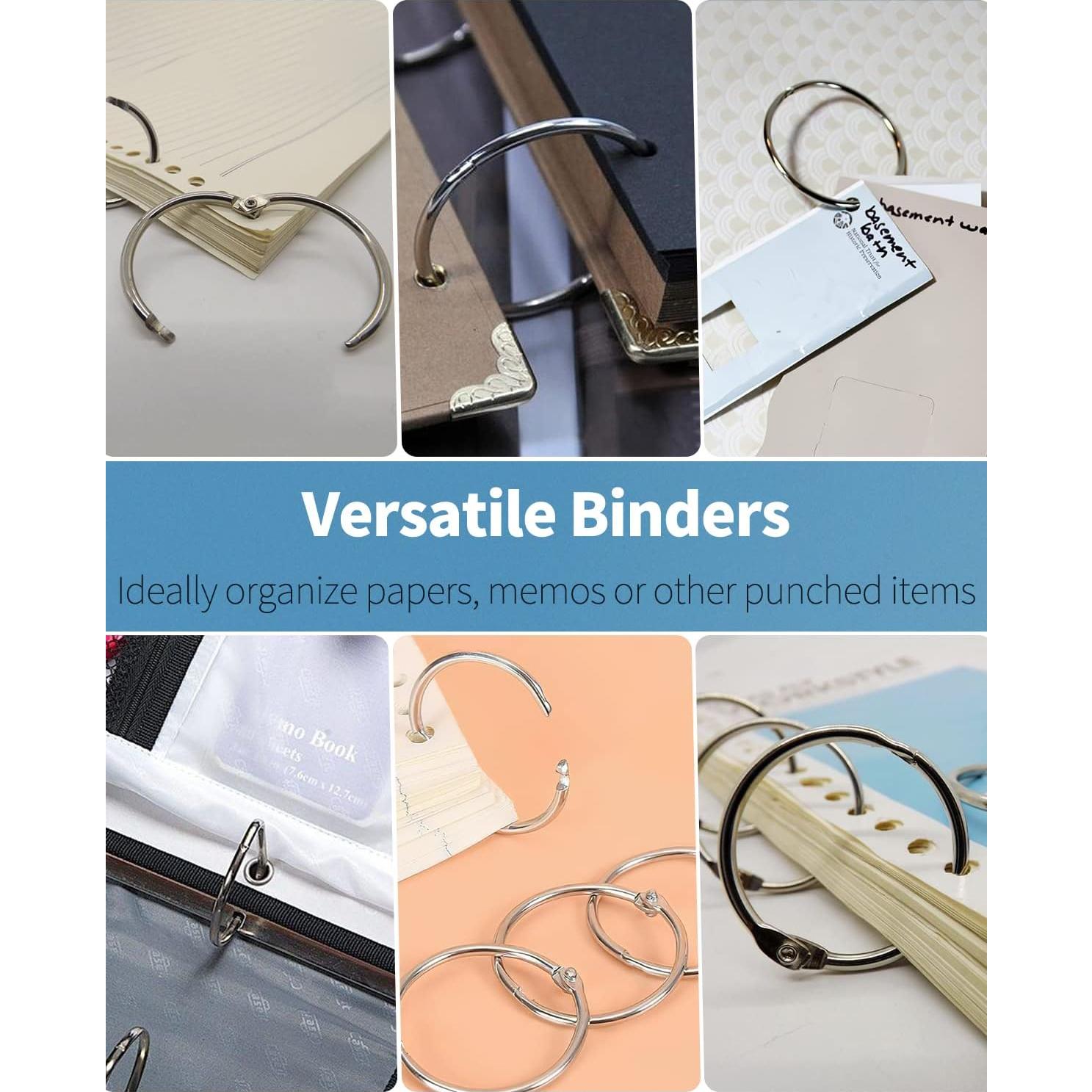 Anillos de Encuadernación Pawfly 12 Pcs 7.24 cm Acero Blanco