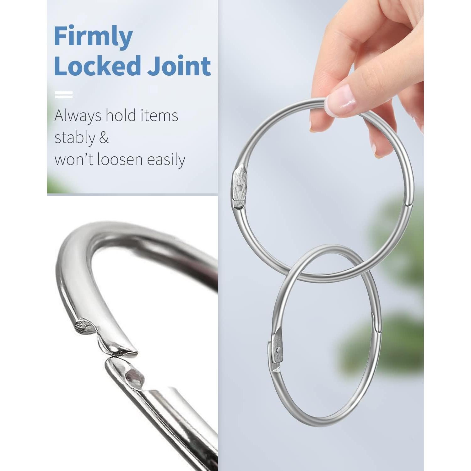 Anillos de Encuadernación Pawfly 12 Pcs 7.24 cm Acero Blanco