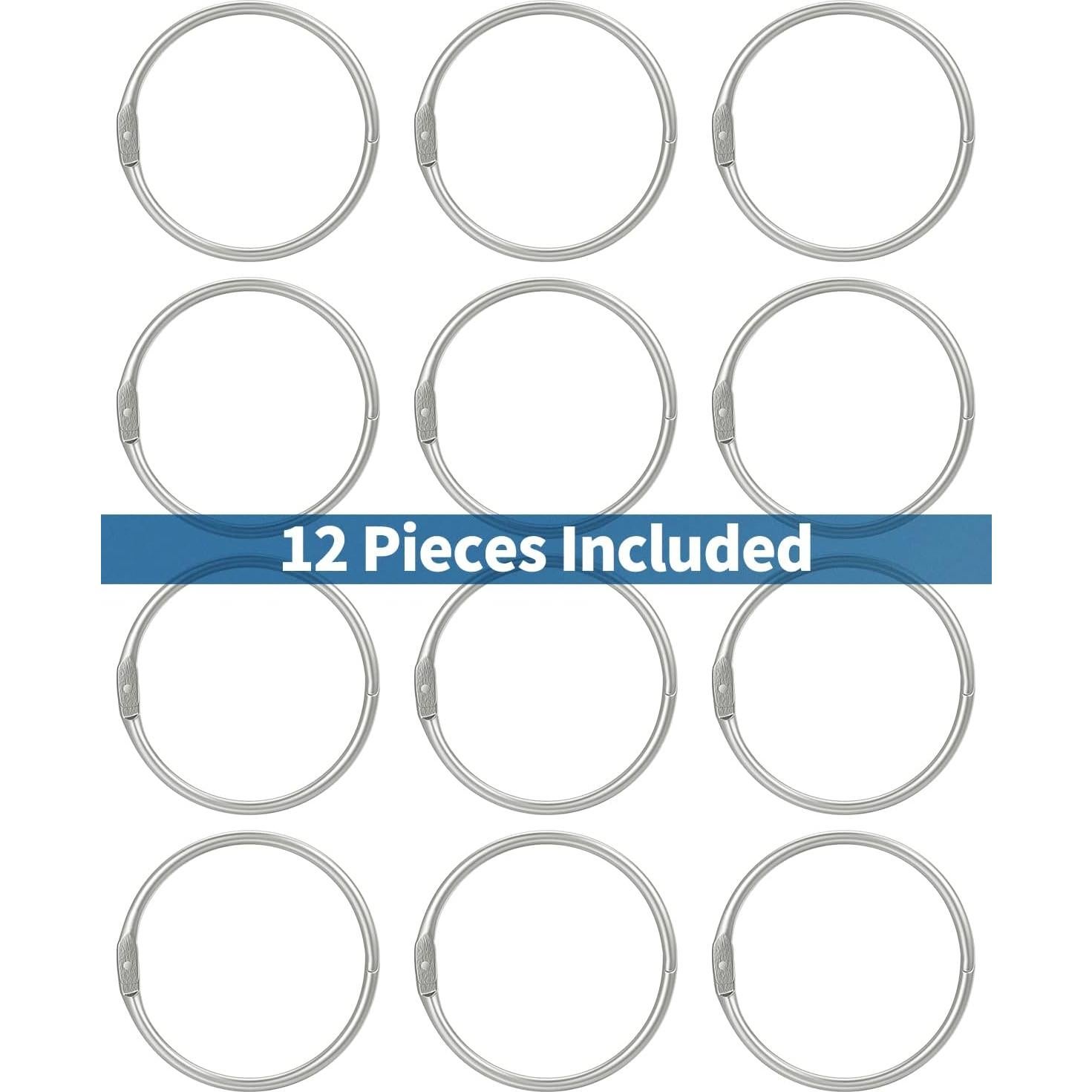 Anillos de Encuadernación Pawfly 12 Pcs 7.24 cm Acero Blanco